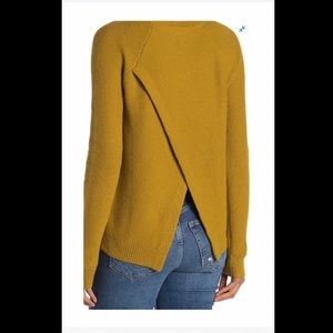 Madewell Cross Back Mustard Yellow Sweater XXS